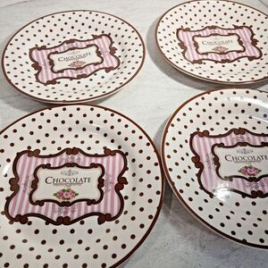 3 Decor Plates That Have The Word Chocolate on it. 8in by 8in.